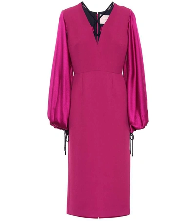 Roksanda Darya Silk-blend Dress In Purple