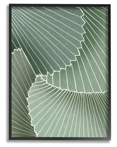 Stupell Modern Abstract Patterned Leaves Framed Giclee Wall Art By Ziwei Li