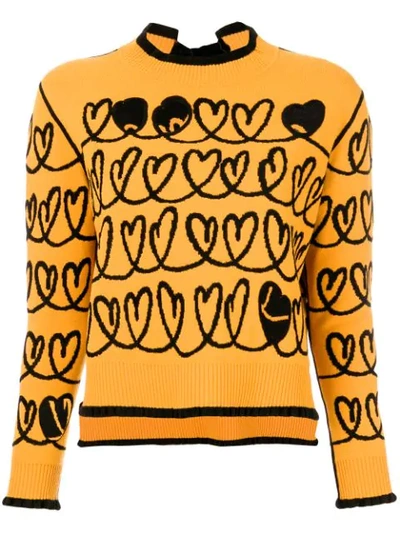 Fendi Cut-out Heart Sweater In F12qc Zabaione