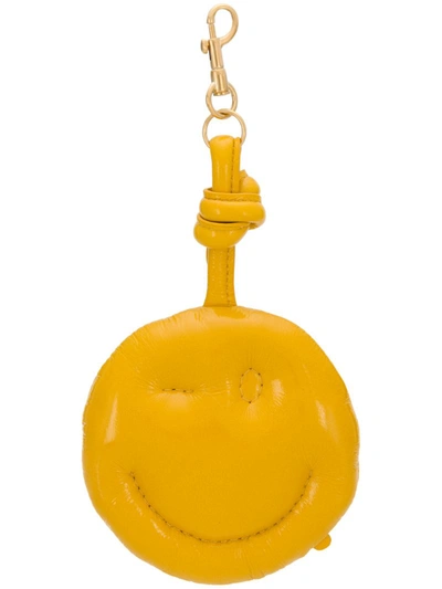 Anya Hindmarch Chubby Smiley Face Bag Charm - Yellow In Honey
