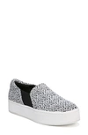 Vince Women's Warren Knit Platform Sneakers In White/ Black