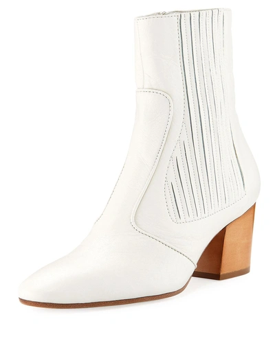 Laurence Dacade Ringo Pleated Leather Bootie In White