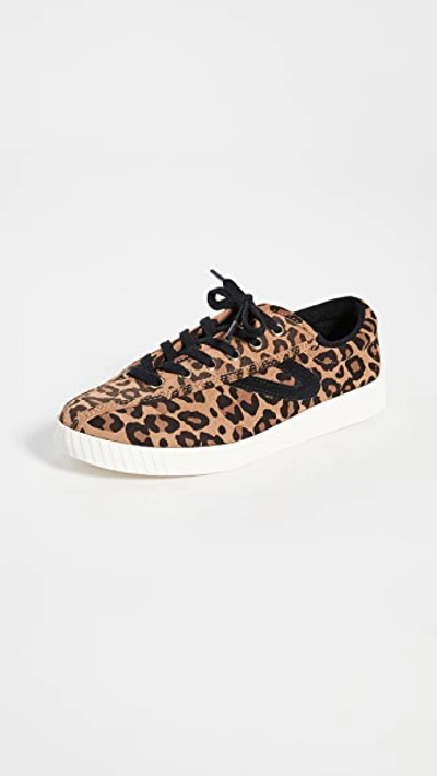 Tretorn Ny Lite 2 Plus Leopard-print Suede Low-top Sneaker In Mbr01