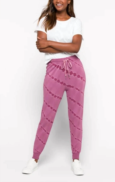 Splendid Journey Jogger In Bordeaux Tie Dye In Multi