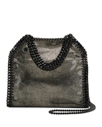 Stella Mccartney Falabella Tiny Metallic Dot Shoulder Bag - Black Hardware In Gray