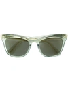 Oliver Peoples Square Frame Tinted Sunglasses In Green