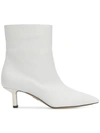 Paul Andrew Pointed Low-heel Boots In White