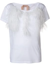N°21 Nº21 Embroidered Short-sleeve Top - White