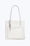 Marc Jacobs The Grind Medium Leather Tote - White In Grey