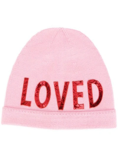 Gucci Loved Beanie In Pink&purple
