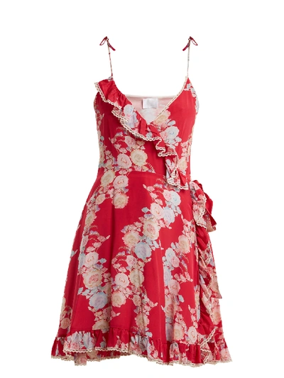 Athena Procopiou Heartbeats V-neck Floral-print Dress In Multi