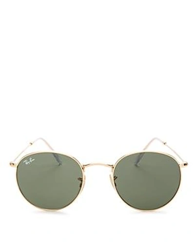 Ray Ban Phantos 50mm Round Sunglasses - Crystal Green In Crystal Green