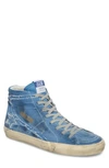 Golden Goose 'slide' Sneaker In Ripped Off Blue