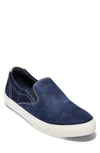 Cole Haan Men's Grandpro Color-block Nubuck Leather Slip-on Sneakers In Marine Blue