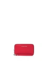 Michael Michael Kors Multi-function Flat Large Smartphone Wristlet In Bright Red/silver
