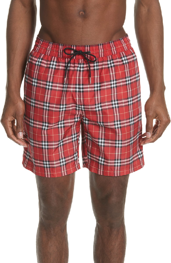 Burberry Guides New Check Swim Trunks 