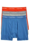 Calvin Klein 3-pack Boxer Briefs In Oriole/ Stony/ Lakefront