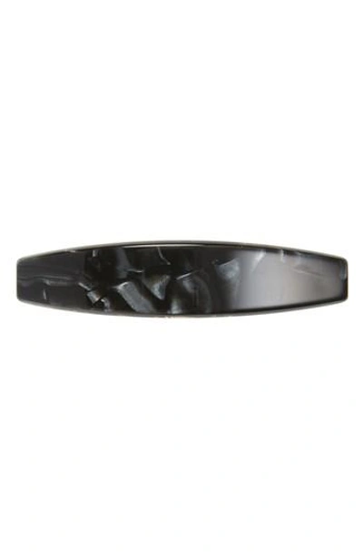 France Luxe Oblong Barrette In Nacro Black