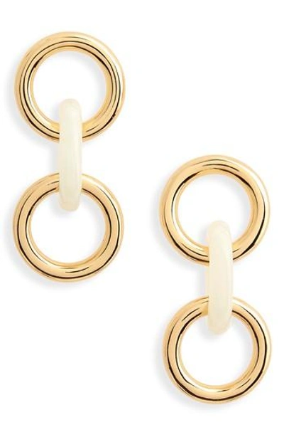 Lizzie Fortunato Triplet Link Drop Earrings In Ivory