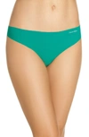 Calvin Klein 'invisibles' Thong In Simmer Green