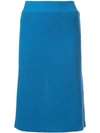 Calvin Klein 205w39nyc Ribbed Knitted Skirt - Blue