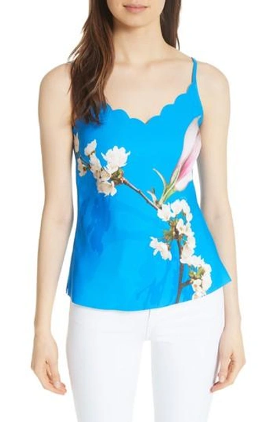 Ted Baker Harmony Scalloped Camisole In Bright Blue