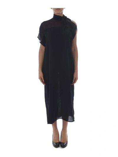 Mm6 Maison Margiela Asymmetric Dress In Black