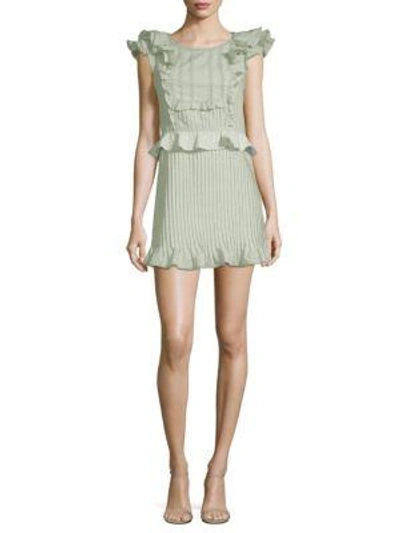 For Love Lemons Starry Eyed Cotton Mini Dress In Sage ModeSens