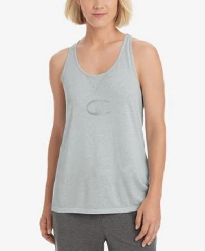 Champion Authentic Wash Racerback Tank Top In Oxford Grey Heather
