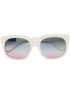 Gucci Oversized Sunglasses In Nude & Neutrals