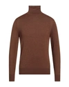 Ballantyne Man Turtleneck Brown Size 46 Wool