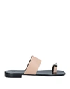 Giuseppe Zanotti Man Toe Strap Sandals Cream Size 13 Soft Leather In Beige