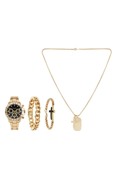 I Touch Bracelet Watch, Bracelets & Necklace Gift Set, 45mm In Gold Tone