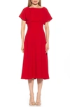 Alexia Admor Lottie Dolman Sleeve Dress In Red
