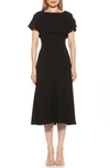 Alexia Admor Lottie Dolman Sleeve Dress In Black