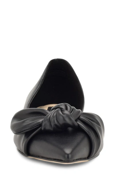 Nine West Bannie Half D'orsay Pointed Toe Flat In Black 001