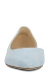 Nine West Blaha Half D'orsay Pointed Toe Flat In Light Blue 450