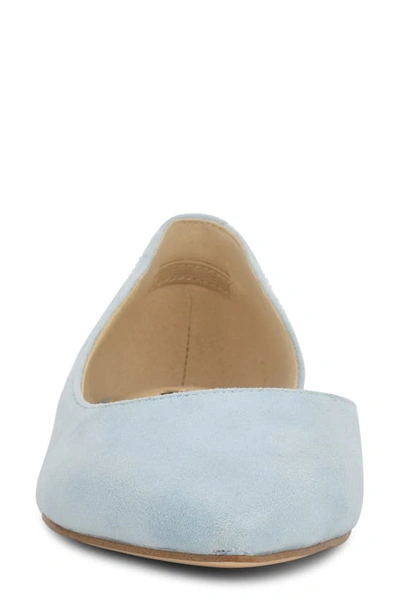 Nine West Blaha Half D'orsay Pointed Toe Flat In Light Blue 450