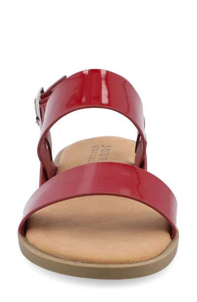 Journee Collection Lavine Slingback Flat Sandal In Red