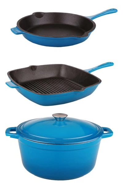Berghoff Neo 4-piece Cast Iron Set In Blue