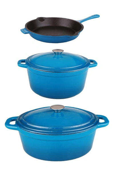 Berghoff Neo 5-piece Cast Iron Cookware Set In Blue