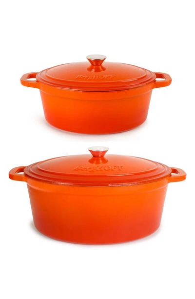 Berghoff Neo 4-piece Cast Iron Cookware In Orange