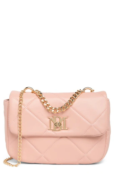 Badgley Mischka Quilted Crossbody Bag In Blush