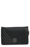 Badgley Mischka Large Quilted Crossbody Bag In Black