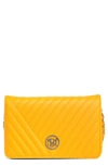 Badgley Mischka Large Quilted Crossbody Bag In Yellow