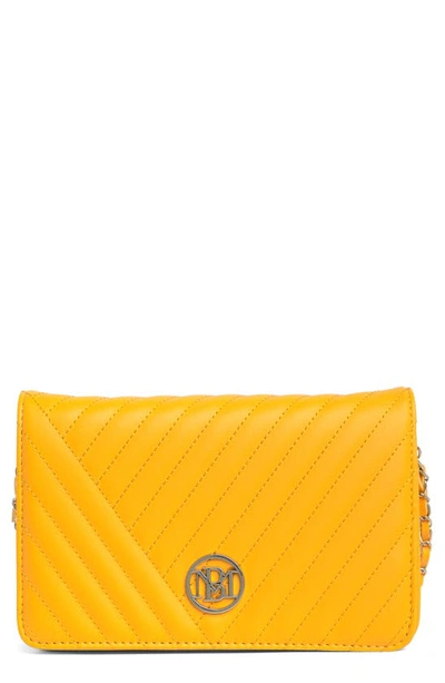 Badgley Mischka Large Quilted Crossbody Bag In Yellow