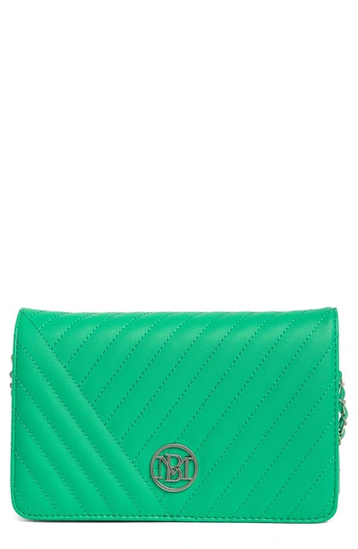 Badgley Mischka Large Quilted Crossbody Bag In Green