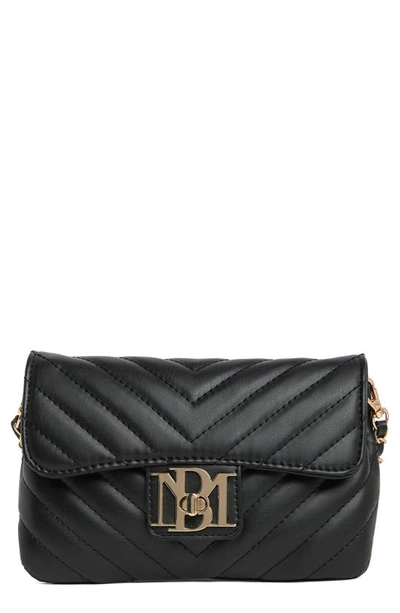 Badgley Mischka Quilted Phone Crossbody Bag In Black