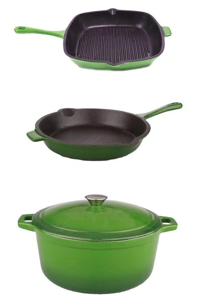 Berghoff Neo 4-piece Cast Iron Set In Green