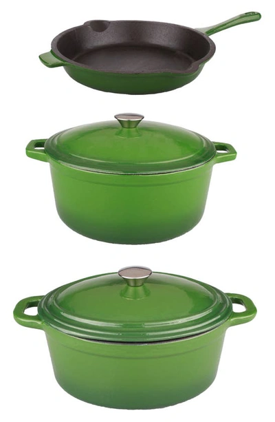 Berghoff Neo 5-piece Cast Iron Set In Green